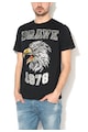 Diesel Tricou negru cu imprimeu grafic Joe Barbati