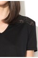 IKKS Tricou negru cu decolteu in V Femei