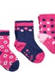 JoJo Maman Bebe Set de sosete fucsia cu bleumarin 3 perechi Fete