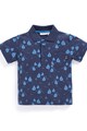 JoJo Maman Bebe Tricou polo bleumarin cu barcute Baieti