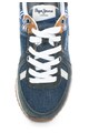 Pepe Jeans London Pantofi sport bleumarin din denim cu piele intoarsa Sydney Fete