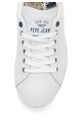 Pepe Jeans London Pantofi sport alb cu bleumarin de piele Murray Fete