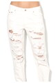 Pepe Jeans London Бели дънки с права кройка и захабен ефект Жени