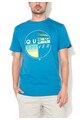 QUIKSILVER Tricou albastru regular fit cu imprimeu logo cauciucat Barbati