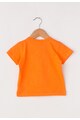 United Colors of Benetton Tricou oranj mandarina cu imprimeu cu zebra Baieti