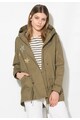 Zee Lane Denim Jacheta parka verde militar cu aplicatii cu stele Femei