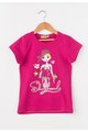 Zee Lane Kids Tricou fucsia cu imprimeu frontal stralucitor Fete