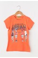 Zee Lane Kids Tricou oranj mandarina cu imprimeu Baieti