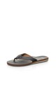 QUIKSILVER Papuci flip flop maro inchis din piele sintetica Carver Barbati