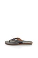 QUIKSILVER Papuci flip flop maro inchis din piele sintetica Carver Barbati