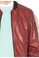 Zee Lane Denim Jacheta bomber Bordeaux de piele sintetica Barbati