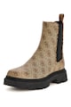 GUESS Botine Chelsea de piele ecologica cu model monograma Femei