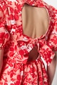 Trendyol Флорална къса рокля с отвор на гърба Жени