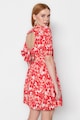 Trendyol Флорална къса рокля с отвор на гърба Жени