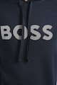 BOSS Пуловер с необработена вълна и с качулка и лого Мъже