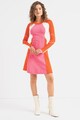 BOSS Rochie mini evazata cu design colorblock Firoko Femei