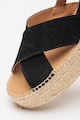 Gioseppo Sandale-espadrile flatform din piele intoarsa Comala Femei
