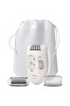 Philips Epilator  Satinelle HP6423/00, Discuri metalice, 20 Puncte de prindere, 2 Viteze, Cap de ras, Alb Femei