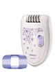 Philips Epilator  Satinelle HP6421/00, Discuri metalice, 20 Puncte de prindere, 2 Viteze, Alb/Mov Femei