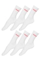HUGO Дълги чорапи с памук с лого, 6 чифта Мъже