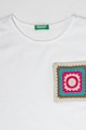 United Colors of Benetton Тениска с плетена дантела Момичета