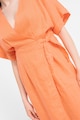 United Colors of Benetton Átlapolt lenvászon ruha női