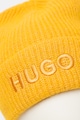 HUGO Рипсена шапка Social с лого Жени
