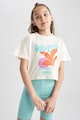 DeFacto Къса тениска с щампа Момичета