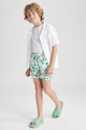 DeFacto Плувни шорти с тропическа щампа Момчета