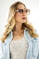Emily Westwood Ochelari de soare hexagonali cu lentile uni Femei