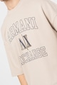 ARMANI EXCHANGE Уголемен пуловер с къси ръкави и лого Мъже