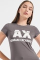 ARMANI EXCHANGE Тениска с лого и декоративни камъни Жени