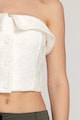 ABUBURUZAN Csipke crop top női