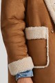Pepe Jeans London Nyersbőr hatású kabát foltzsebekkel női
