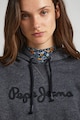 Pepe Jeans London Normál fazonú kapucnis pulóver logóval női
