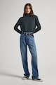 Pepe Jeans London Pulover din amestec de bumbac cu guler inalt Femei