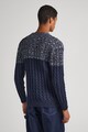 Pepe Jeans London Colorblock dizájnú csavart kötésmintás pulóver férfi