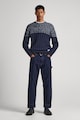 Pepe Jeans London Colorblock dizájnú csavart kötésmintás pulóver férfi