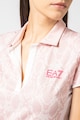 EA7 Tricou polo cu model piele de reptila Femei