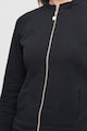 EA7 Bluza sport cu fermoar si guler scurt Femei