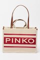 Pinko Shopper fazonú vászontáska logóhímzéssel női