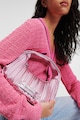 Karl Lagerfeld Ръчна чанта от кожа Kushion с ефект металик Жени