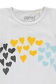 Esprit Памучна тениска със сърцевидна щампа Момичета