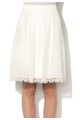 Esprit Бяла разкроена пола с дантела Жени