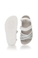 Geox Sandale albe lacuite cu particule stralucitoare argintii Aloha Fete