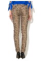 Juicy Couture Pantaloni bej cu negru si animal print Femei