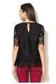 Juicy Couture Черна дантелена блуза с къси ръкави Жени