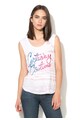 Juicy Couture Top alb cu imprimeu Femei