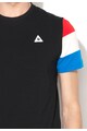 Le Coq Sportif Tricou negru cu maneci multicolore Barbati