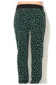 Juicy Couture Pantaloni negri de matase cu model verde Femei